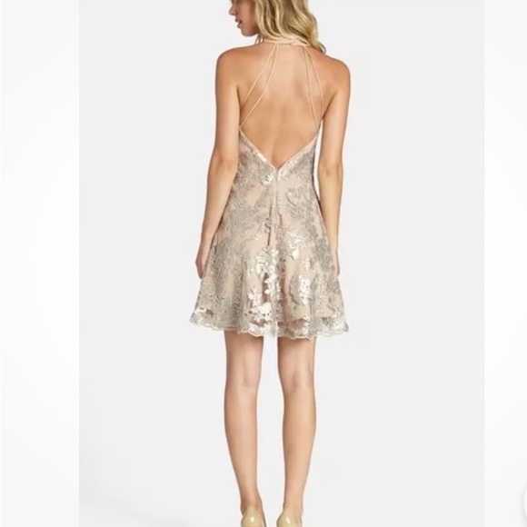 DRESS THE POPULATION 'ABBIE' SEQUIN FIT & FLARE DRESS sz XS - Picture 7 of 7